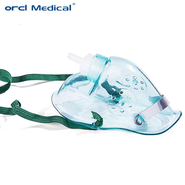 Mascarilla de traqueotomía de oxígeno desechable de PVC médico, ligera y cómoda