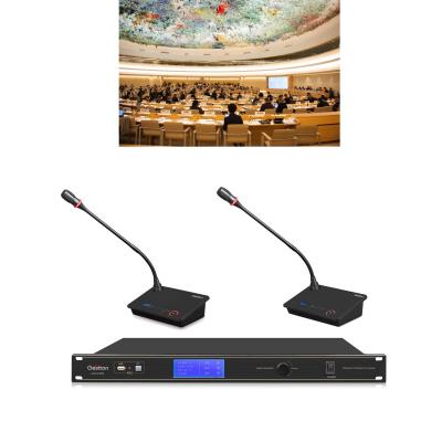 A frequência ultraelevada 2 canaliza o sistema sem fio 620MHZ-850MHZ da comunicação do multi microfone