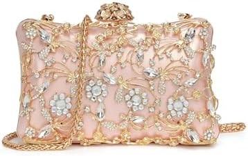Evening Bag Clutch Purses for Women Rhinestones Purse Sparkling Party Shoulder Handbag Wedding Bag with Chain