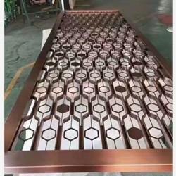 White marble and gold design metal living room divider and screen