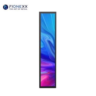 Display LCD de 88 polegadas montado na parede com uma barra esticada com um bisel de 15,5 mm