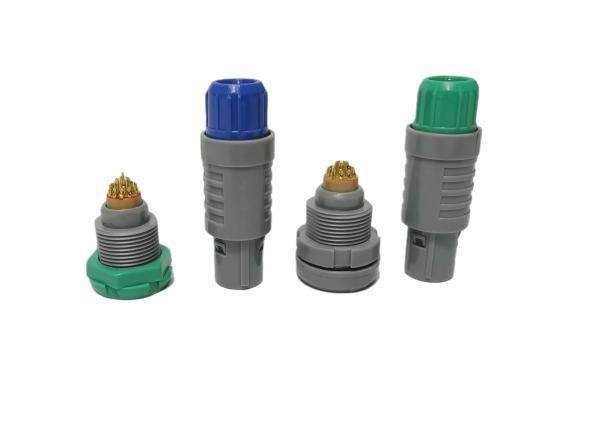 IP50 IP66 Push Pull Circular Connectors Plastic Plug And Socket 2P Series