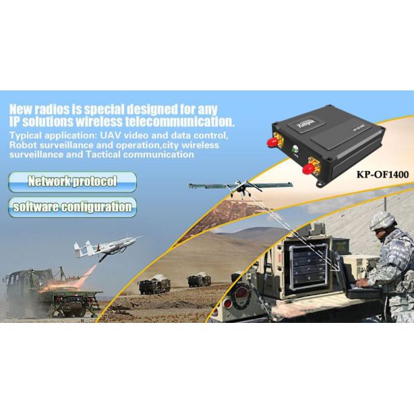 Передатчик COFDM облегченный видео-, связь UAV видео- с RJ45 и порт данных