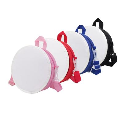 Sac à main en blanc mignon petit sac à main rond à sublimation pour les dames ou les étudiants