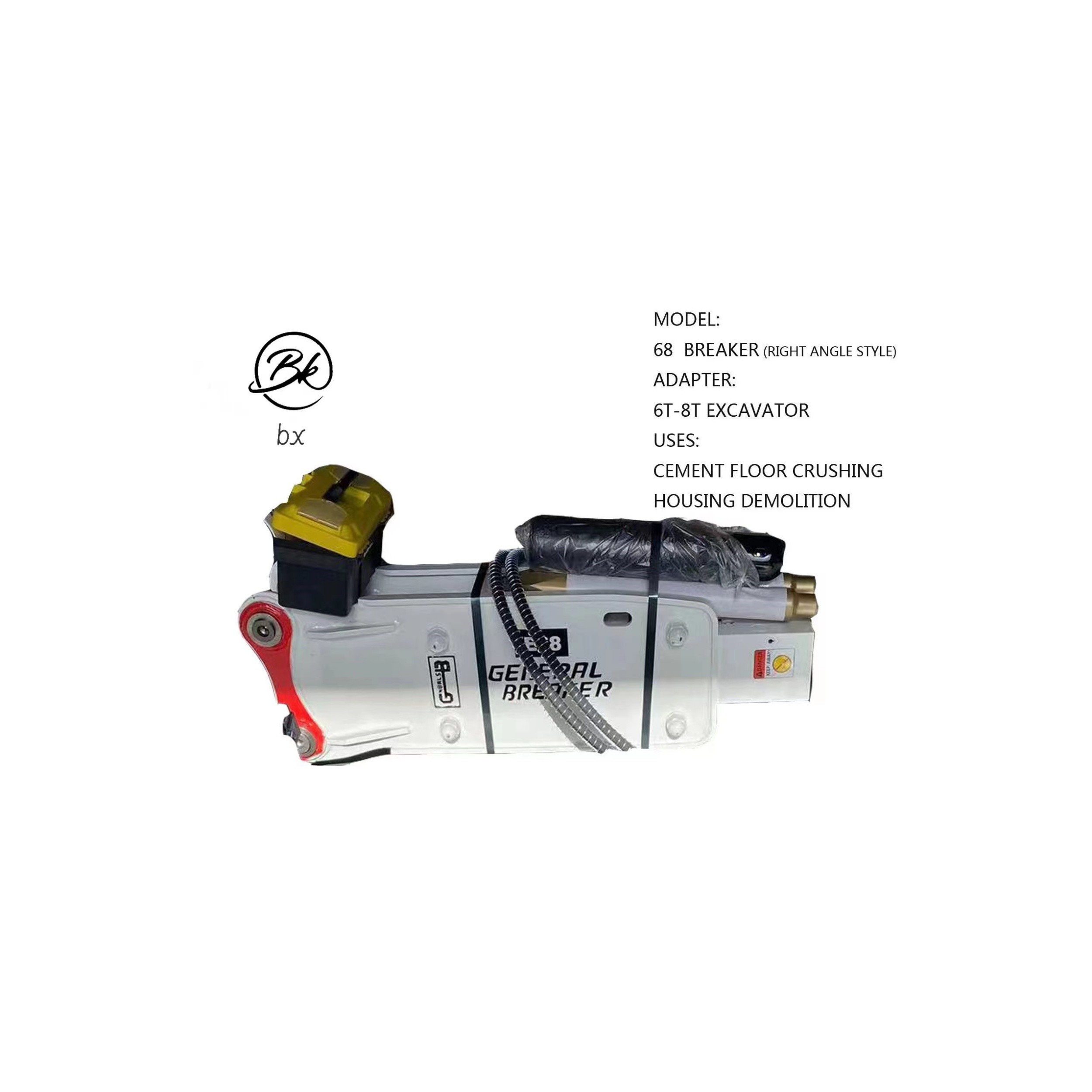 Mini Excavator Bucket 68 Breaker Right Angle Style for Global and 7 Days Delivery