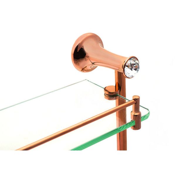 Аксессуары для ванной комнаты одностеклянные двойные пластинки розовое золото цинковая сплав и кристаллы