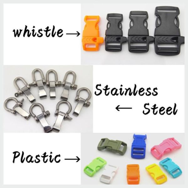 15mm/20mm Plastic Paracord Buckle with Curved Design and 5/8