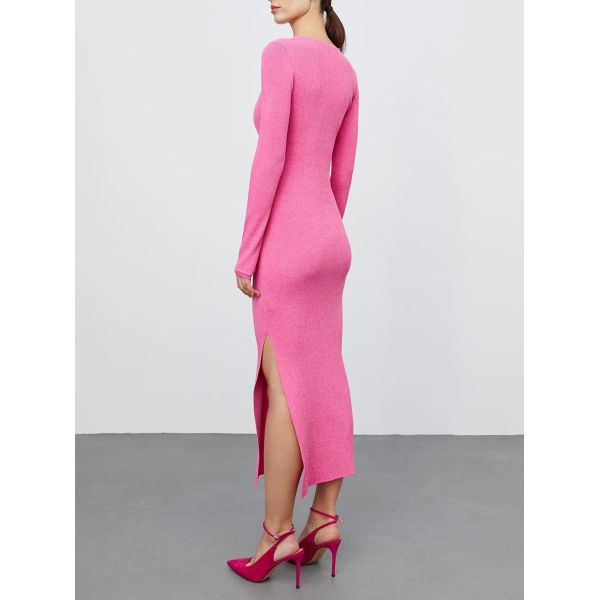 Midi Élégance Robes Femmes Robes Formelles Travail Casual Tricoté Vêtements féminins en une pièce