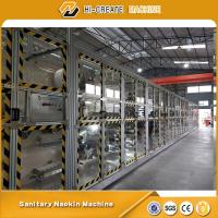 Almofada sanitária do guardanapo ultrassônico que faz o controle do PLC da máquina
