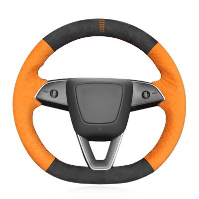 Customized High Quality Super Soft Suede Steering Cover For Tesla Model 3 2023-2024