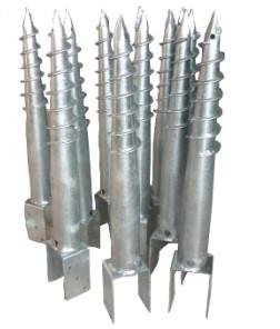 ANSI B16.9 Spiral Earth Post Steel Ground Screw Piles OD76mm For Foundations