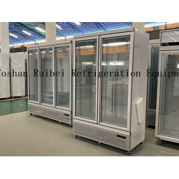 Fast cooling glass door chiller display stand fridge supermarket refrigerator and freezer