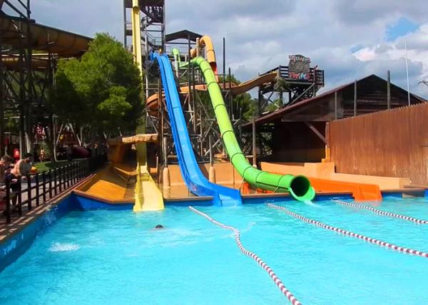 Professional Pipe Water Slide Fiberglass Water Park Equipment Barrel Sled Slides