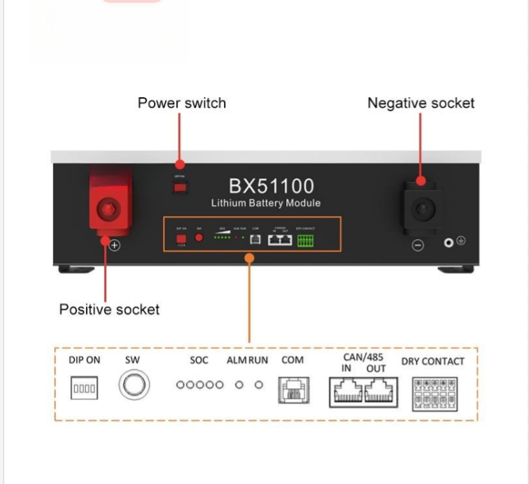 Lifepo4 Powerwall Solar Battery Energy Storage Pack 5kwh 48v 51.2v 50ah 100ah