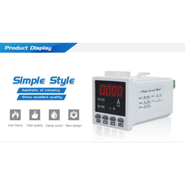 AC/DC Galvanometer LED Display CN-AA81 Single phase mean current meter