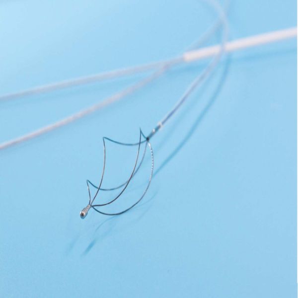 Round Stone Retrieval Basket Compatible with Endoscopes