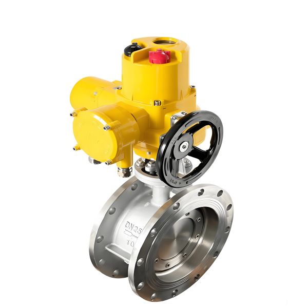 2IN10INelectric Actuated Hard-sealed Angle-travel butterfly Valve,DC24VAC110V220V380VStandardt/Intelligent Type Various Calibers