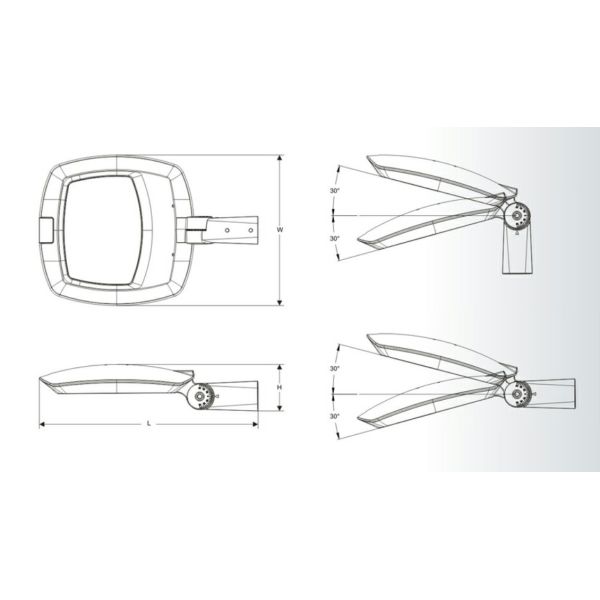 50-60hz умирают литой алюминий CW 120w привели уличный свет