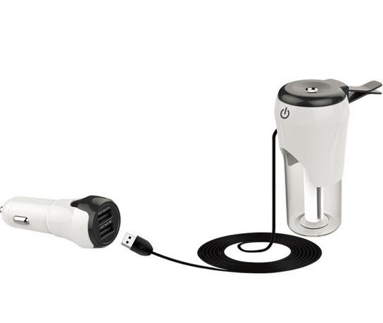 Portable In Car Humidifier Dual USB Rechargeable Charger Humidifier Diffuser