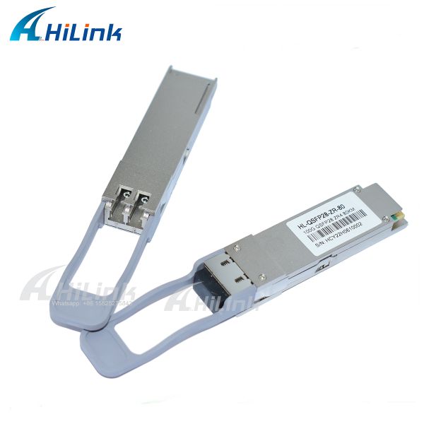 100Gb/s 80km QSFP28 Transceiver Hot Pluggable Duplex LC Connector LAN WDM EML TOSA SOA PIN SMF