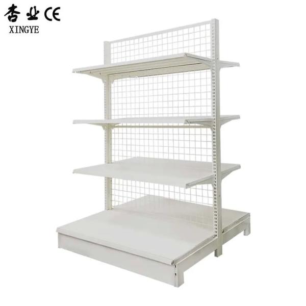 4 camadas de display do supermercado Regal de prateleira ajustável Altura Removível
