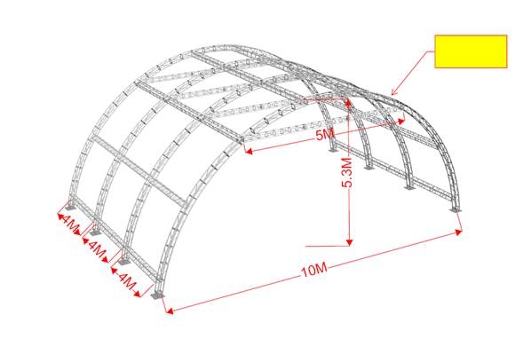 Aluminum Square Truss For Background Truss , Corrosion Resistance