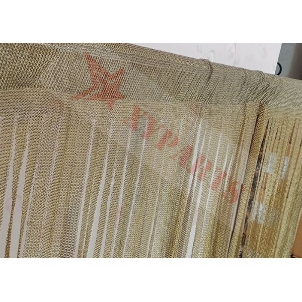 12mm Ring Diameter Stainless Steel Metal Ring Mesh Curtain Easy To Install For Hotel Decoration
