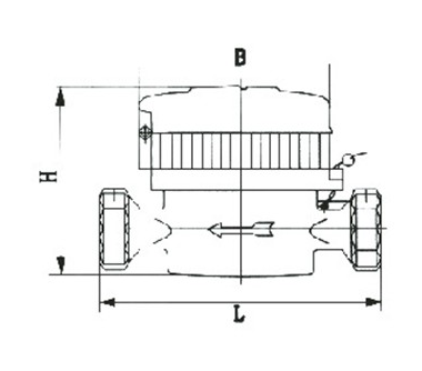Plastic Dry Dial Domestic Water Meter Single-Jet For Resident LXSC