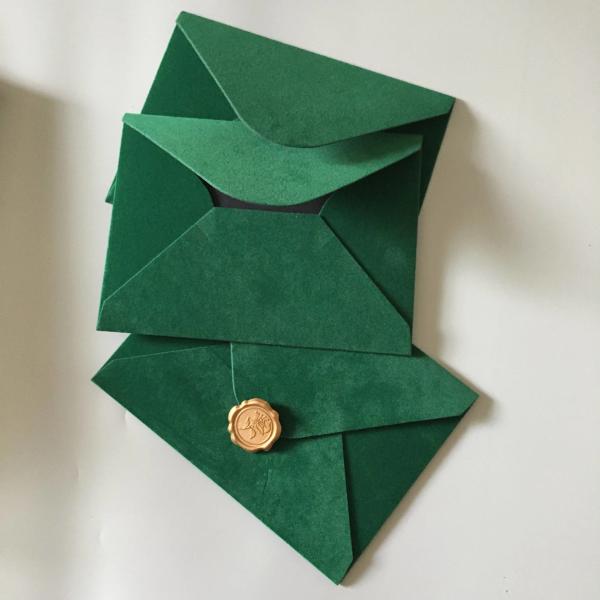 Luxury Small Wedding Invitation Thank You Gift Kraft Cardboard Custom Logo Packaging Paper Envelope For Card