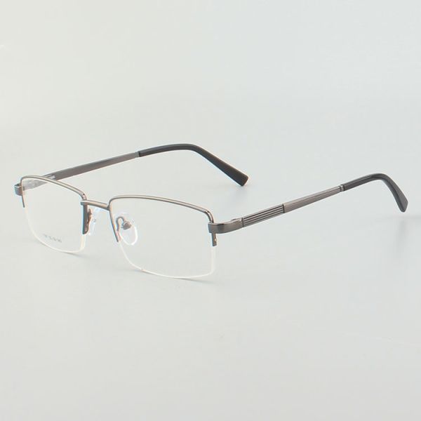 Half Frames 52 - 18 - 140 Anti Blue Light Male Retro Glasses
