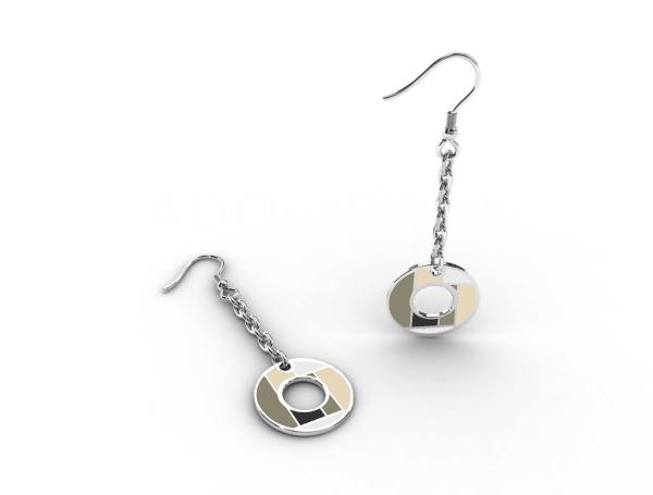 Fashion High Quality Tagor Jewelry 316L Stainless Steel Enamel Dangles Hook Earrings