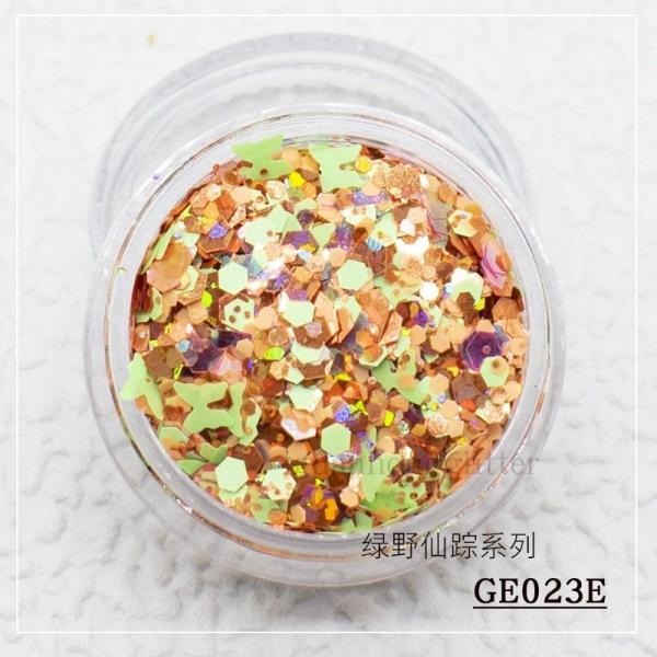 Mixed Hexagonal Butterfly Multicoloured Glitter Paillette Chunky Tumbler Decoration