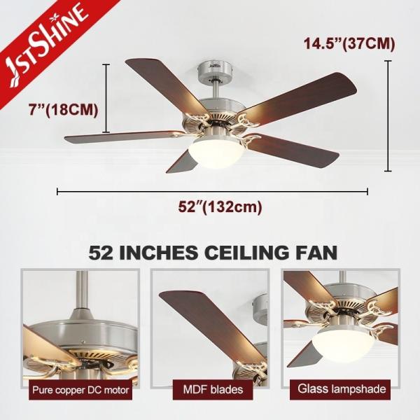 Moderno Design Smart Home Controle remoto LED Ventilador de teto Luz com 2- cobertura
