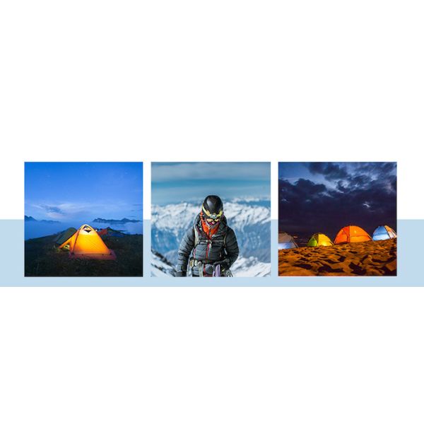 Синий водонепроницаемый 190T полиэстерный наружный горный спальный мешок 210 * 75 см