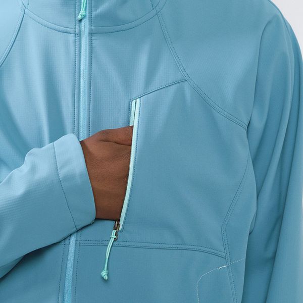Men Hooded Soft Shell Hiking Jacket, Windproof Water Repellent Fleece Lined Outdoor Coat, OEM Custom Logo & Private Label