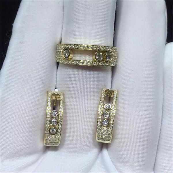  diamonds earring  18kt  gold  with yellow gold or white gold