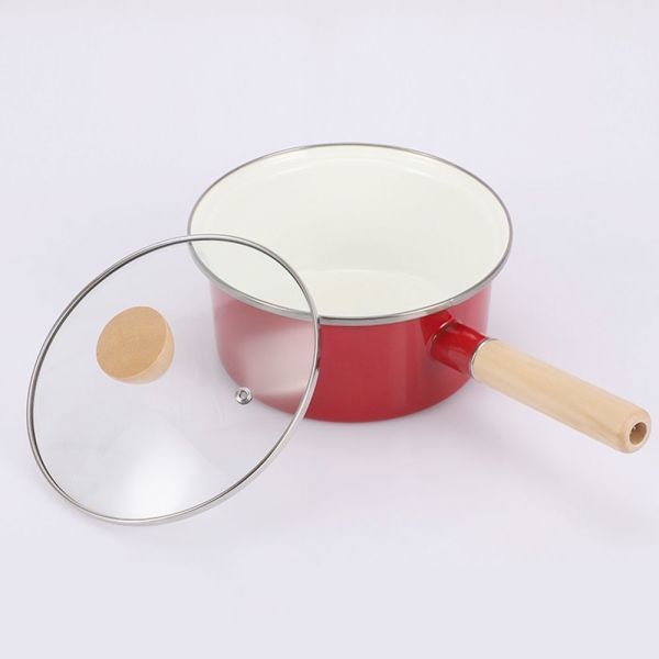 High Temperature Logo Printing Enamel Casserole Pot Mini Cooking Food Soup Pot