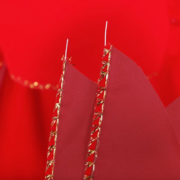 Лентовая дуга Большие праздничные рождественские дуги Красный бархатный золотой провод для декораций вечеринки