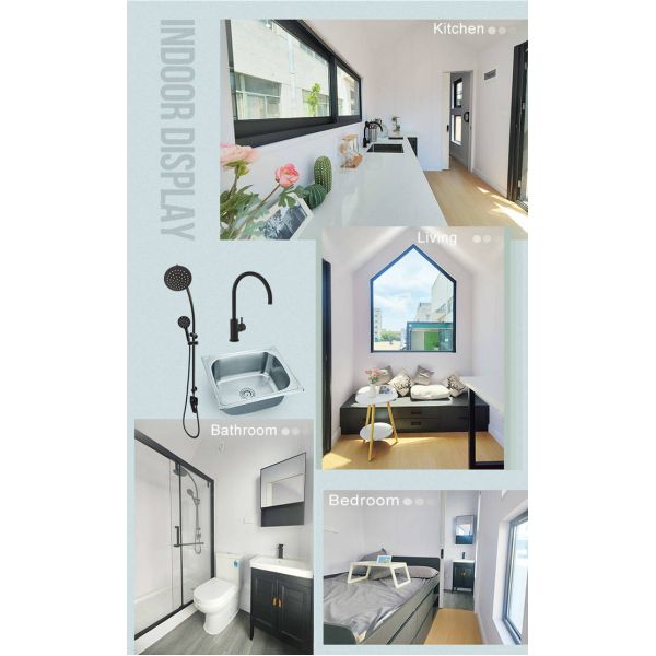 Small Prefab House Modular Home Finished Steel Tiny House On Wheels ReadyTo Ship