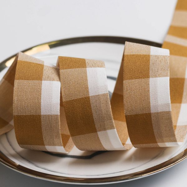 Чёрно-белая чекированная проволочная лента 7 мм-40 мм полиэстерная ленточная рулонка