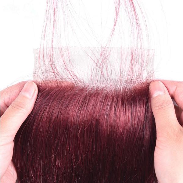 Silky Straight Virgin Brazilian 100 Human Hair Extensions 99J Color