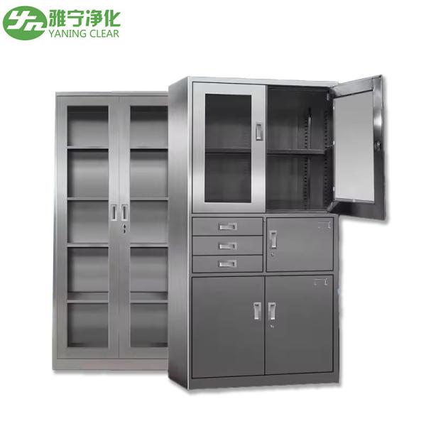 Operation Room Stainless Steel Medical Cabinet With Non - Slip Interlayer Clear Window