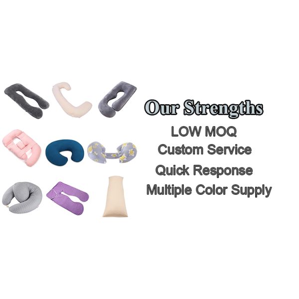 U-Shape Full Body Pregnancy Pillow with Cotton Material and Custom Logo Accepted