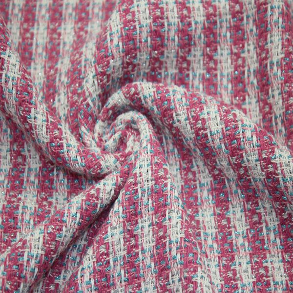 New Design Cheap 100 Polyester Tweed Embroidery Fabric for  Winter Women's Coat Clothing