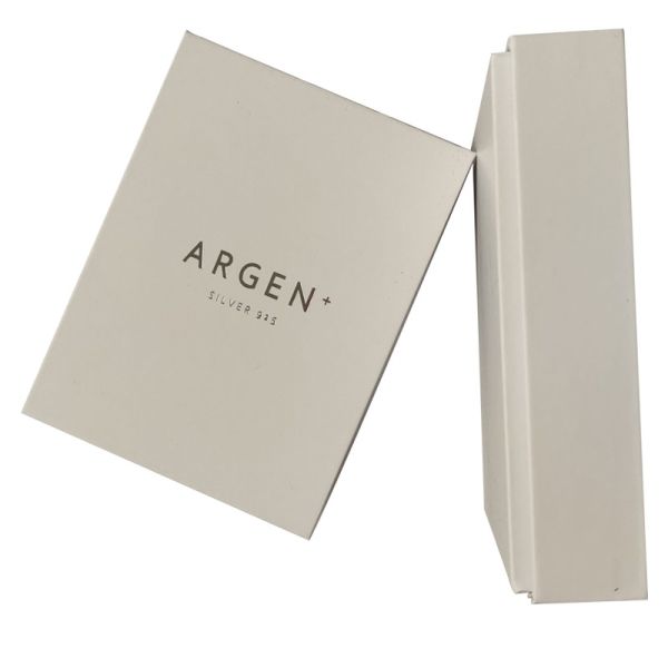 Luxury Lid And Base Box 157g Художественная бумага 1000g Картон Белые ювелирные изделия упаковочная коробка