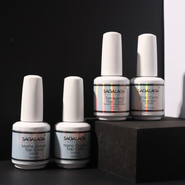CPSR Certified Soak Off Nano Crystal Diamond Top Coat Super Shiny Long Last Finish Gel Top With Customs logo