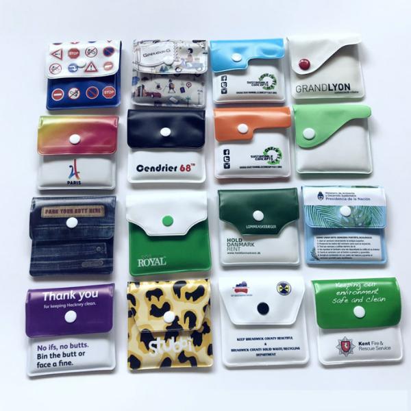 Eco Friendly EVA Plastic pocket Portable Ashtray Pouch 8cm x 8cm