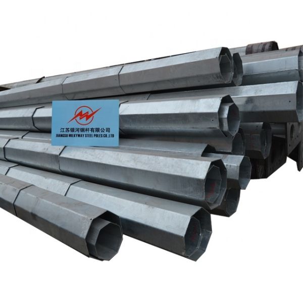 220KV 10kv-138kv Rated Electrical Power Pole with AWS D.1.1 Welding Standard for Transmission Line