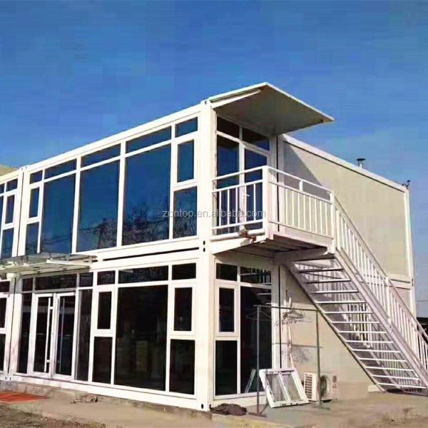 Zontop Modern Luxury  Easy Assemble Steel Prefabricated 2 Story Frame 20ft 40 Ft  Shipping Steel  Small Prefab  Home