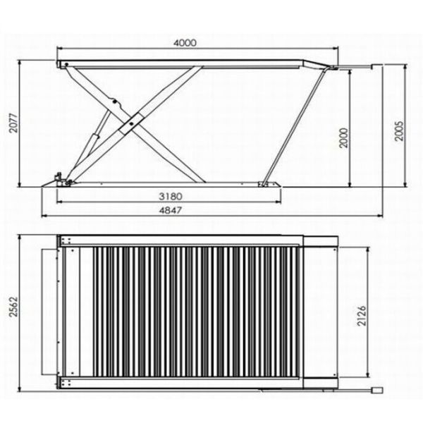 Simple Car Parking Lift Electric Hydraulic Scissor Car Parking Lifter 2700kg/2000mm